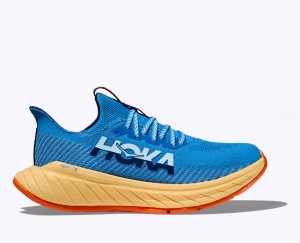 Men's Hoka Carbon X 3 Road Running Shoes Blue | India-1270