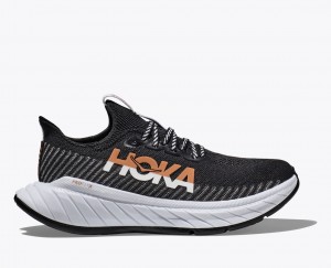 Men's Hoka Carbon X 3 Road Running Shoes Black / White | India-6031