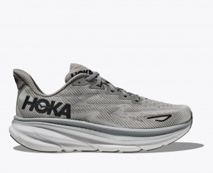 Men's Hoka Clifton 9 Road Running Shoes White / Black | India-9480