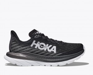 Men's Hoka Mach 5 Road Running Shoes Black | India-6187