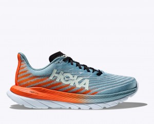 Men's Hoka Mach 5 Road Running Shoes Blue | India-4563