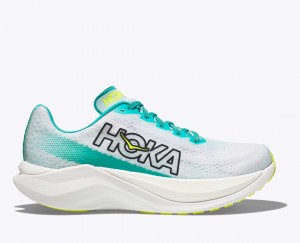 Men's Hoka Mach X Road Running Shoes White / Blue | India-1038