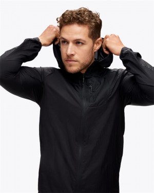 Men's Hoka Skyflow Jackets Black | India-5763