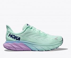 Women's Hoka Arahi 6 Road Running Shoes Purple White | India-2836