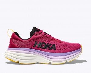 Women's Hoka Bondi 8 Road Running Shoes Pink | India-1980