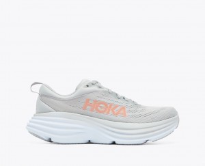 Women's Hoka Bondi 8 Road Running Shoes White | India-5720