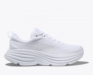 Women's Hoka Bondi 8 Road Running Shoes White | India-1738