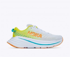 Women's Hoka Bondi X Road Running Shoes White | India-7368