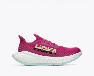 Women's Hoka Carbon X 3 Road Running Shoes Fuchsia / Black | India-1835