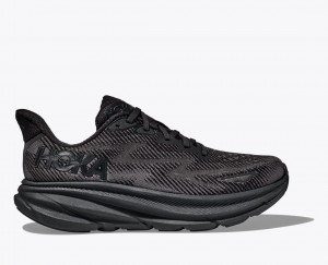 Women's Hoka Clifton 9 Road Running Shoes Black | India-8025