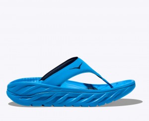 Women's Hoka Ora Recovery Flip Flops Blue | India-2543