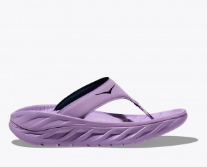 Women's Hoka Ora Recovery Flip Flops Purple | India-8491