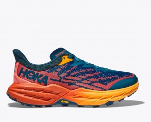 Women's Hoka Speedgoat 5 Trail Running Shoes Blue Coral | India-6327