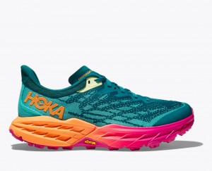 Women's Hoka Speedgoat 5 Trail Running Shoes Turquoise | India-3698