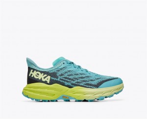 Women's Hoka Speedgoat 5 Trail Running Shoes Green | India-7420