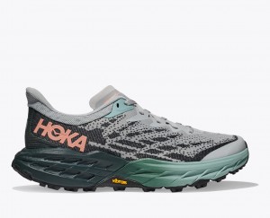 Women's Hoka Speedgoat 5 Trail Running Shoes White | India-0781