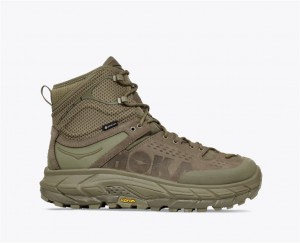 Women's Hoka Tor Ultra Hi Hiking Shoes Olive / Dark Green | India-4817