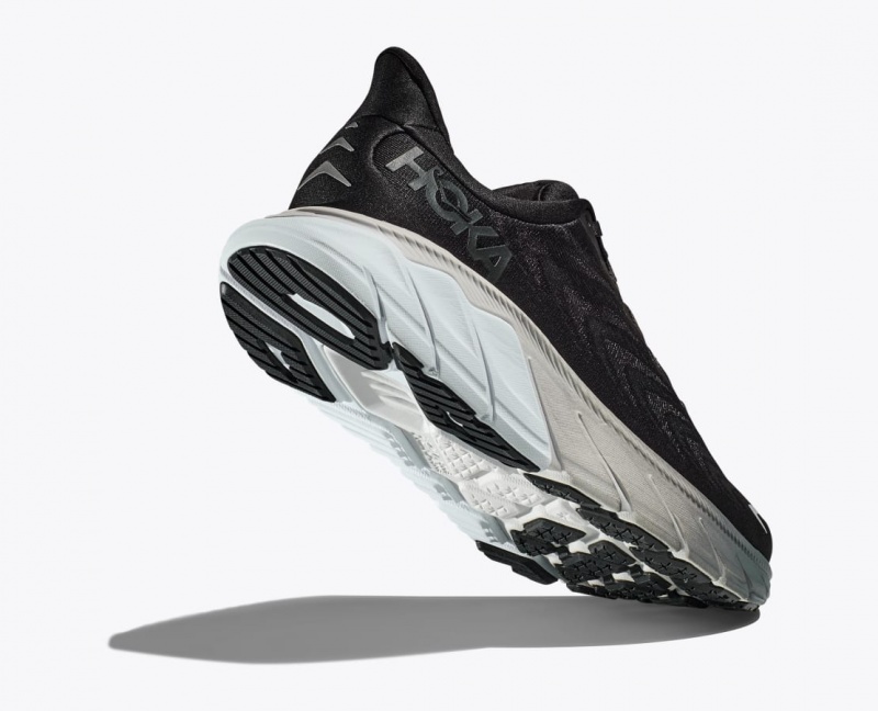 Men's Hoka Arahi 6 Road Running Shoes Black / White | India-4638