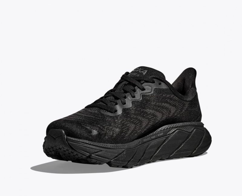 Men's Hoka Arahi 6 Road Running Shoes Black | India-4528