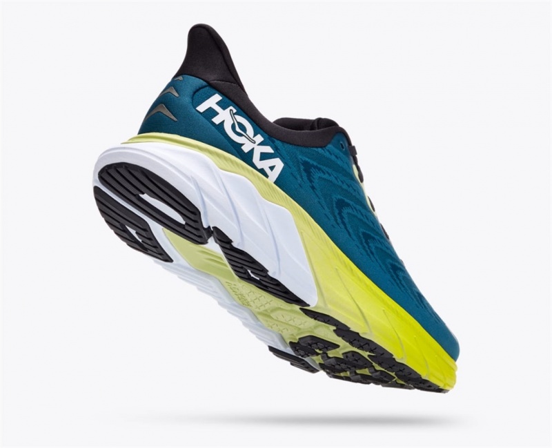 Men's Hoka Arahi 6 Road Running Shoes Blue Deep Grey / Blue Coral | India-3697