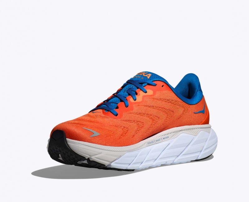 Men's Hoka Arahi 6 Road Running Shoes Orange / Blue | India-1234