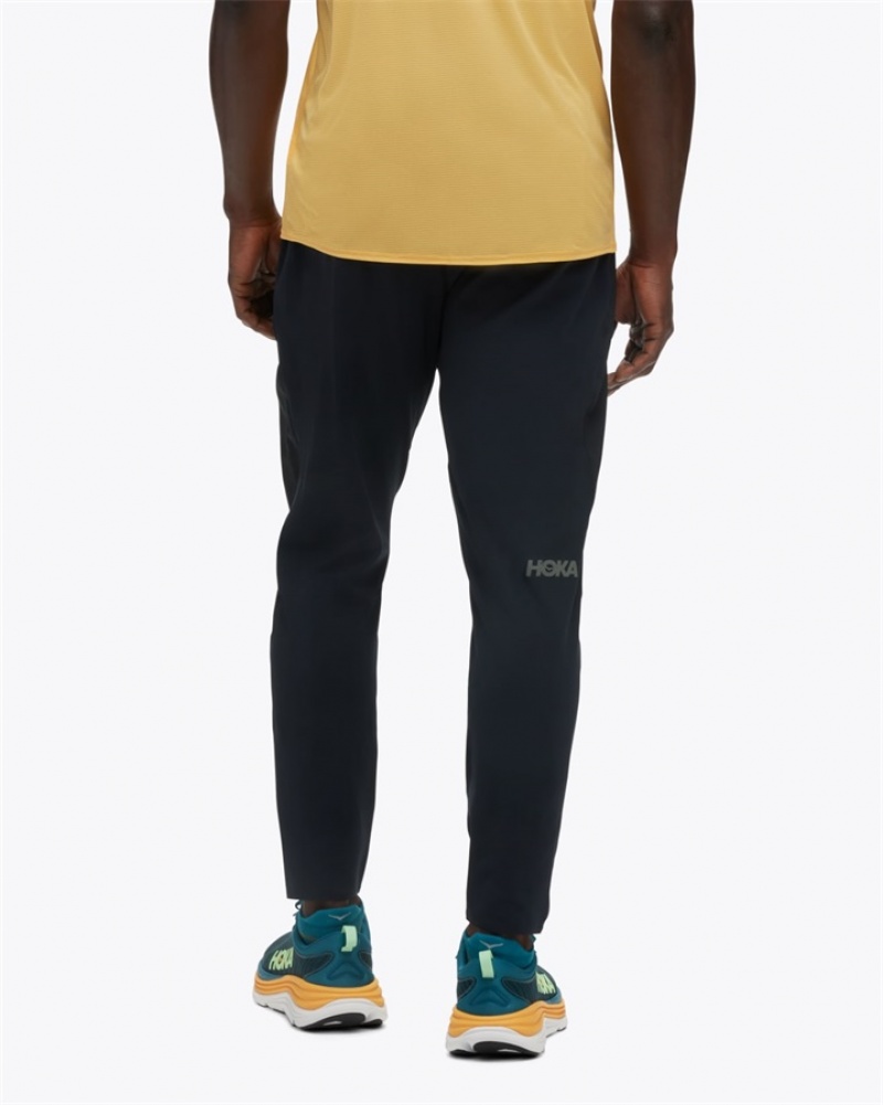 Men's Hoka Novafly Run Pants Black | India-4182