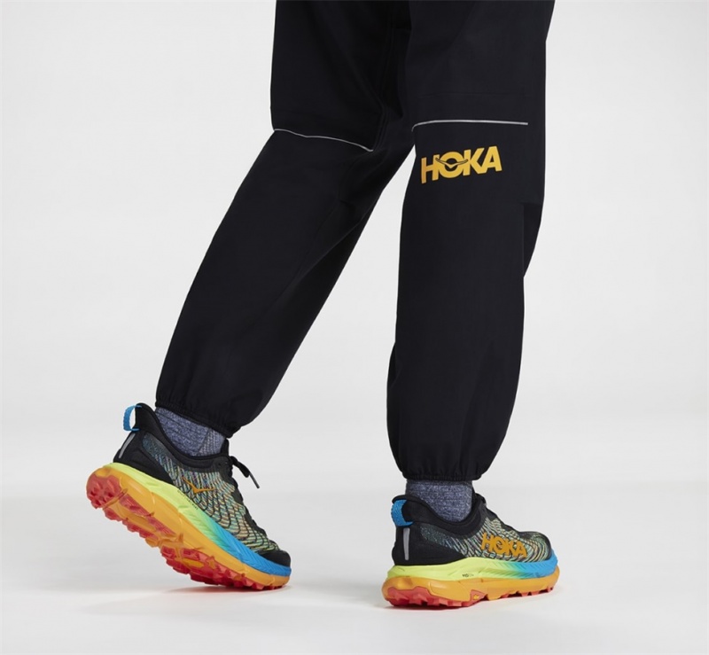 Men's Hoka Ultralight Waterproof Pants Black | India-0239