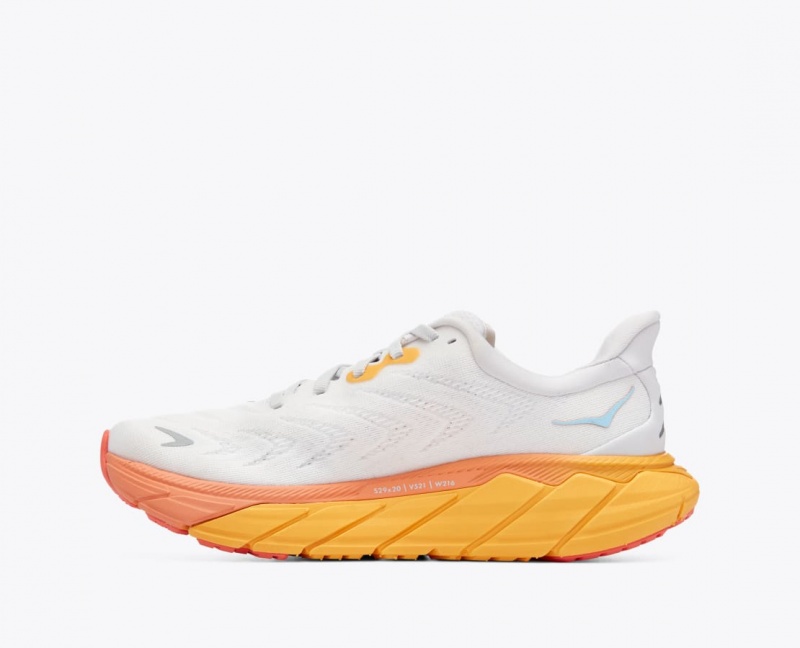 Women's Hoka Arahi 6 Road Running Shoes Grey / Orange | India-6485