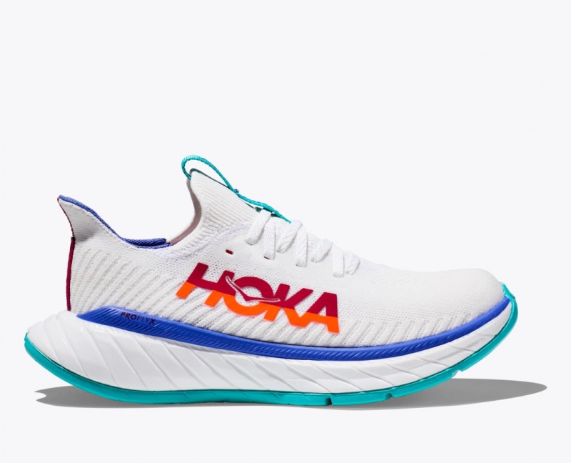 Women\'s Hoka Carbon X 3 Road Running Shoes White | India-9524