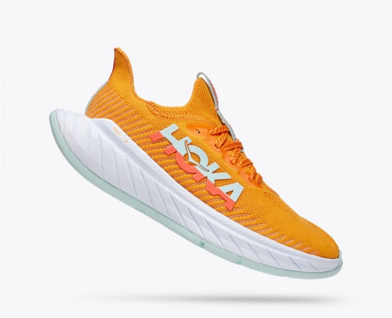 Women's Hoka Carbon X 3 Road Running Shoes Yellow | India-6237