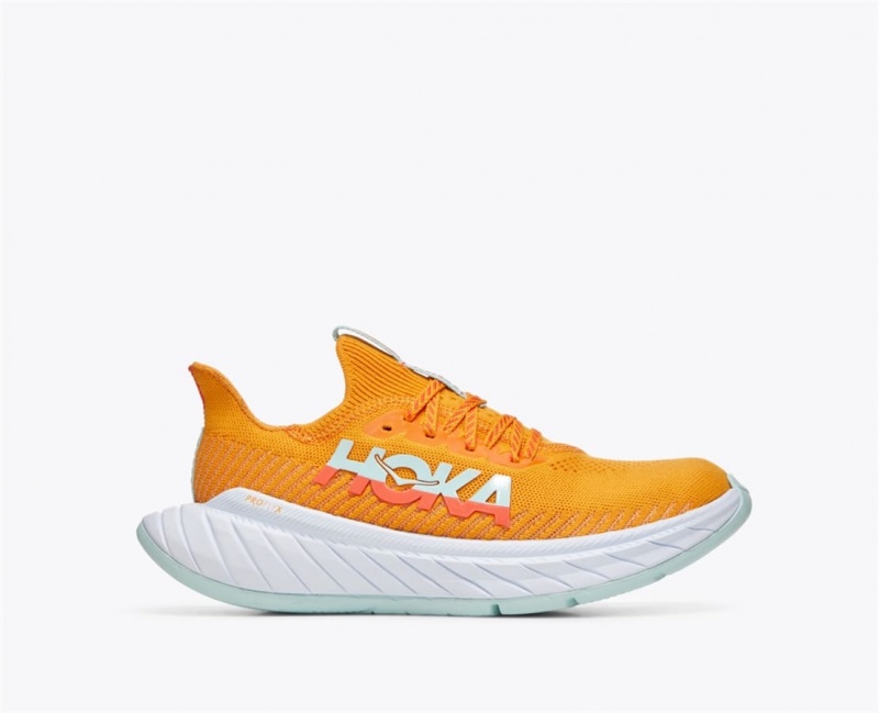 Women's Hoka Carbon X 3 Road Running Shoes Yellow | India-6237