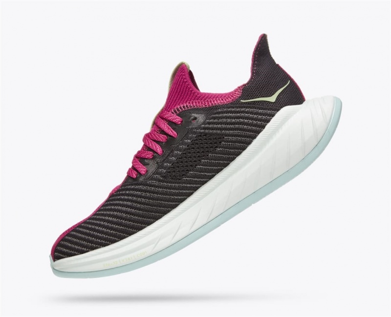 Women's Hoka Carbon X 3 Road Running Shoes Fuchsia / Black | India-1835