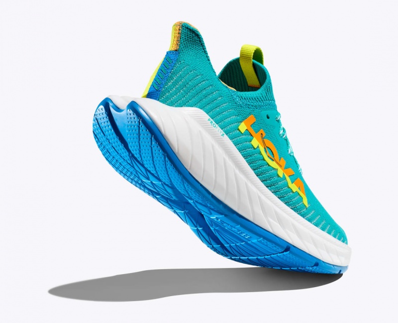 Women's Hoka Carbon X 3 Road Running Shoes Green / Turquoise | India-1728