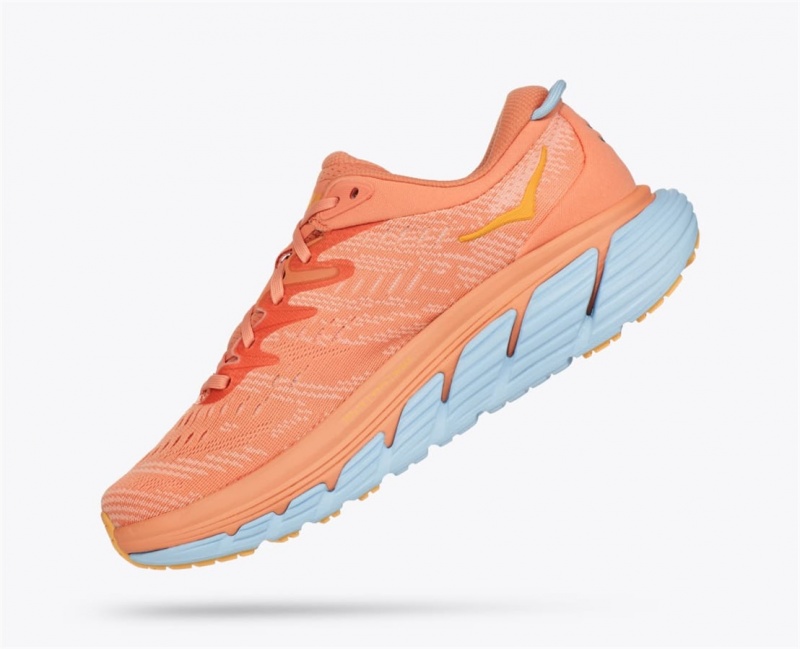 Women's Hoka Gaviota 4 Road Running Shoes Coral | India-8910