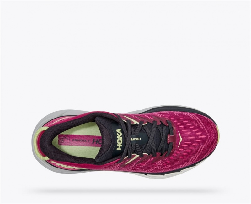 Women's Hoka Gaviota 4 Road Running Shoes Fuchsia / Blue Deep Grey | India-7538