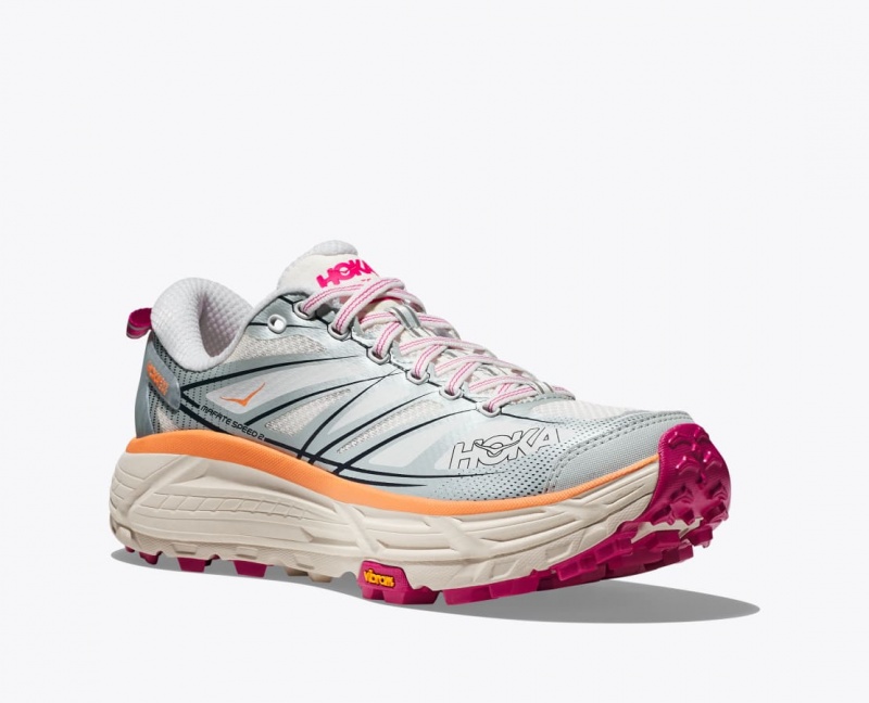 Women's Hoka Mafate Speed 2 Trail Running Shoes White | India-4639