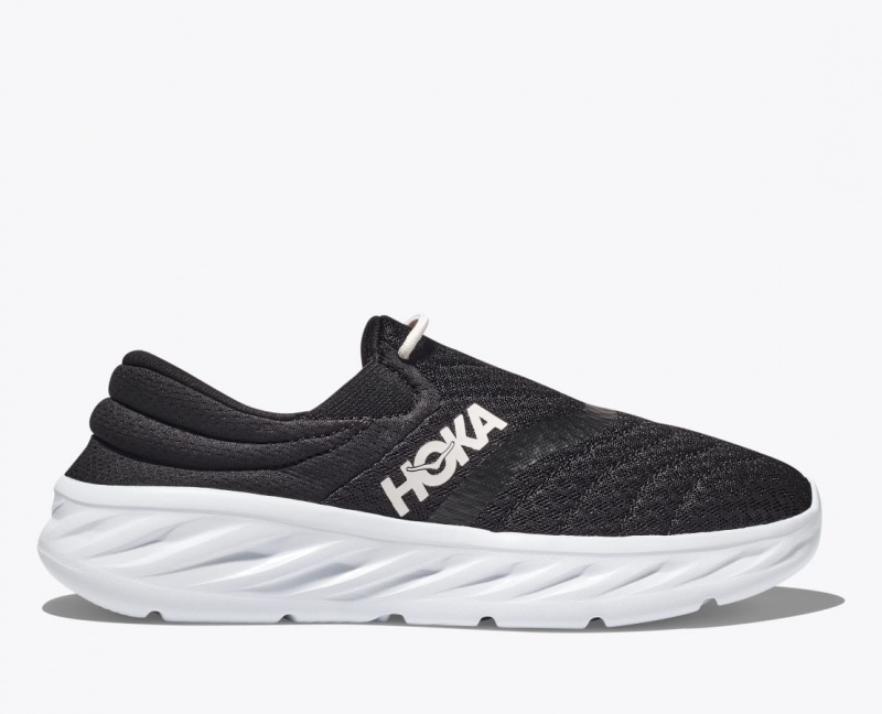 Women\'s Hoka Ora 2 Recovery Shoes Black / White | India-0156