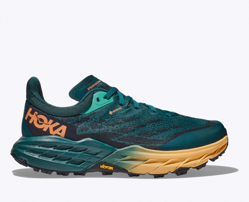 Women\'s Hoka Speedgoat 5 Gtx Trail Running Shoes Deep Turquoise / Black | India-2517