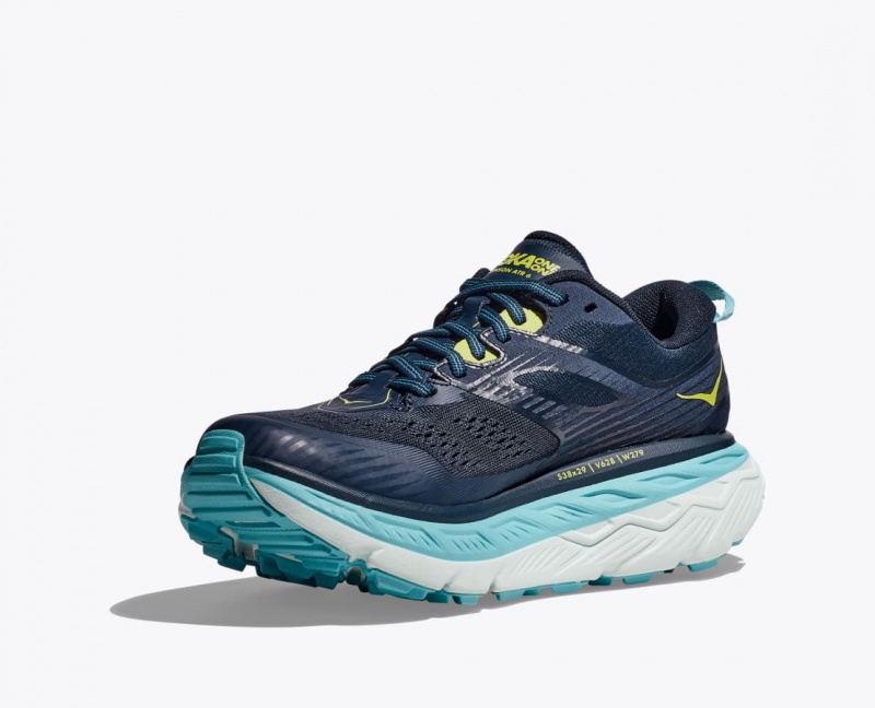 Women's Hoka Stinson 6 Trail Running Shoes Blue | India-3097