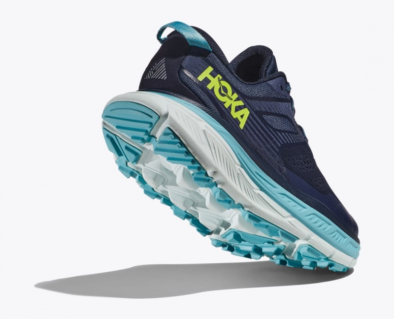 Women's Hoka Stinson 6 Trail Running Shoes Blue | India-3097